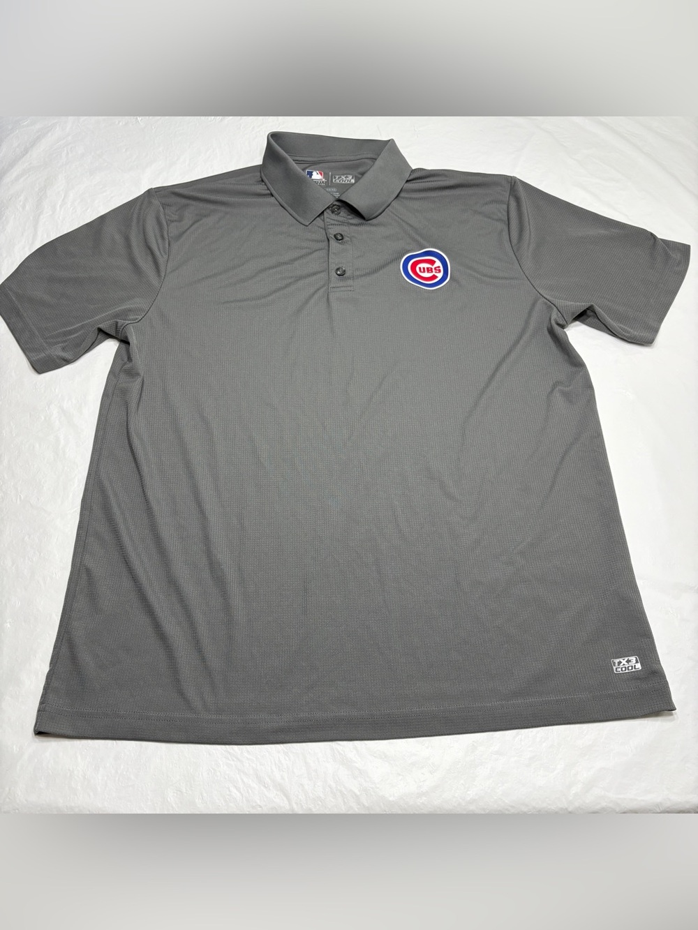 TX3 Cool Chicago Cubs Gray Short Sleeve Polo Shirt Men’s XL